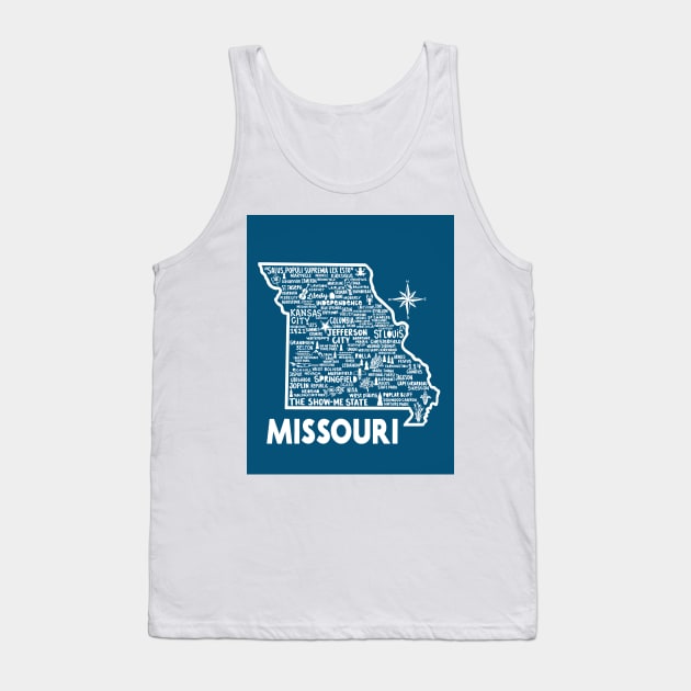 Missouri Map Tank Top by fiberandgloss